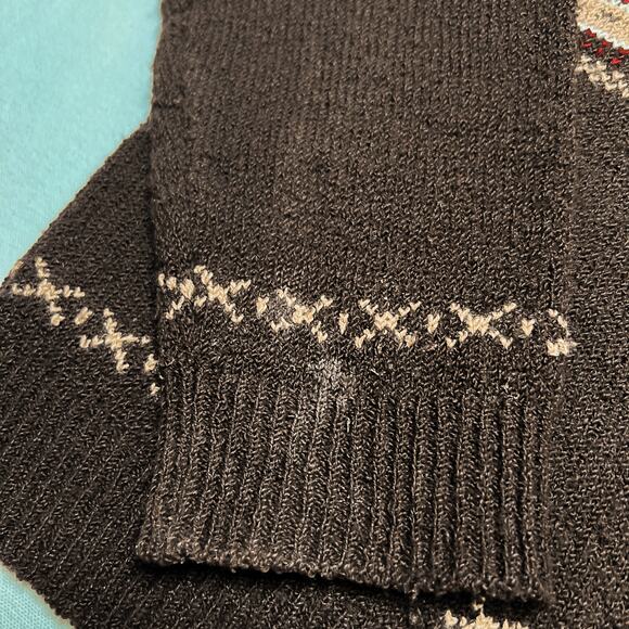 Vintage Y2K Studio Works Fair Isles Cardigan Sweater Open Front Indie Cabincore - Picture 6 of 8